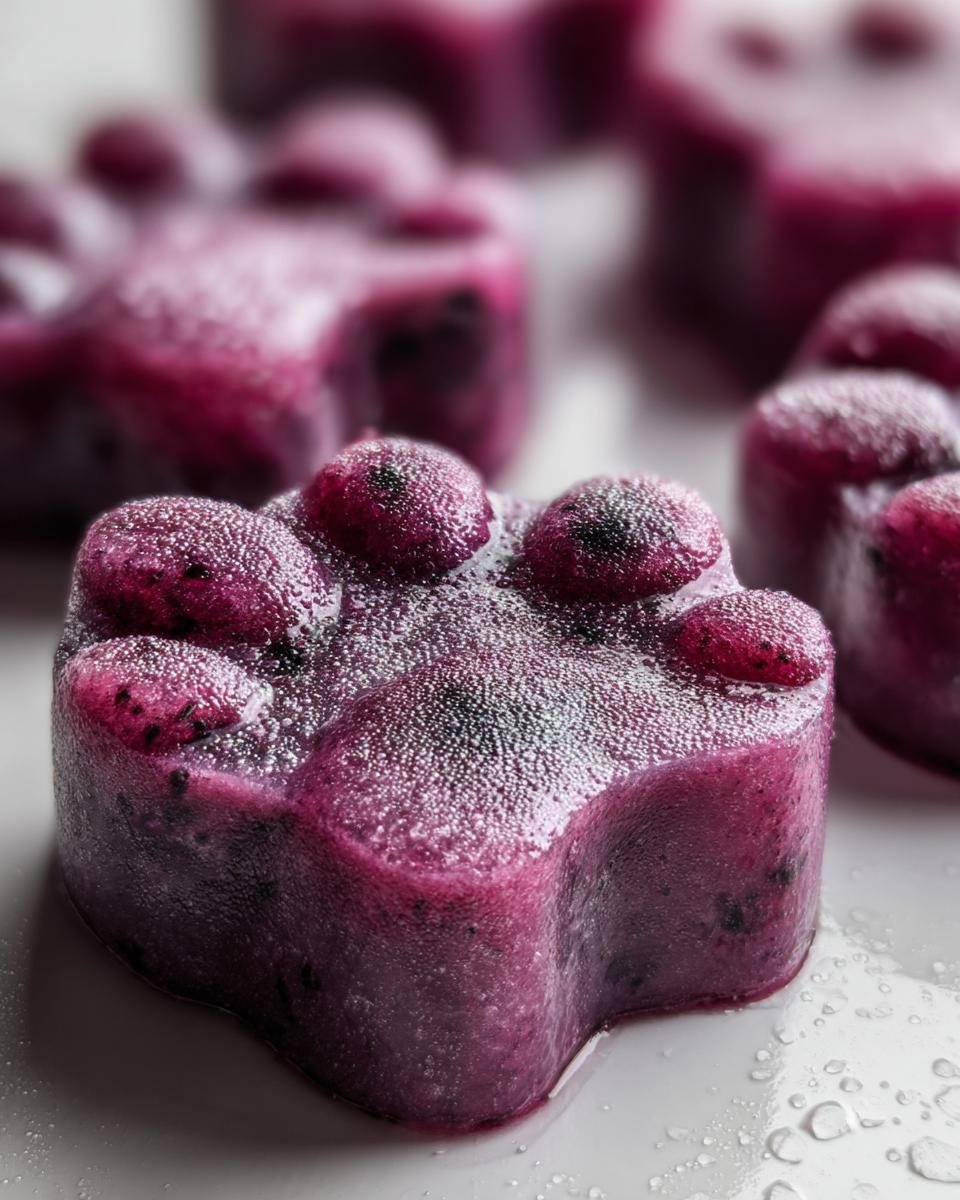blueberry frozen dog treats - detail 2