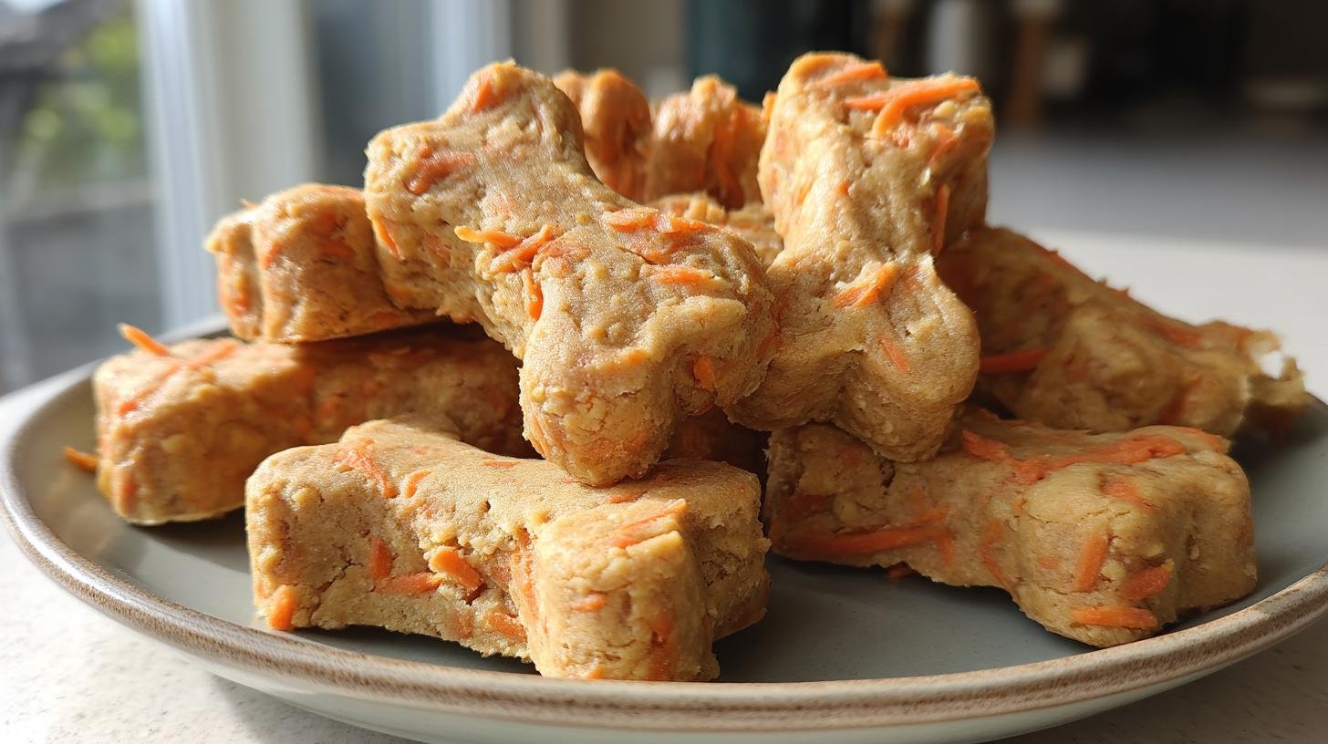 carrot peanut butter dog treats