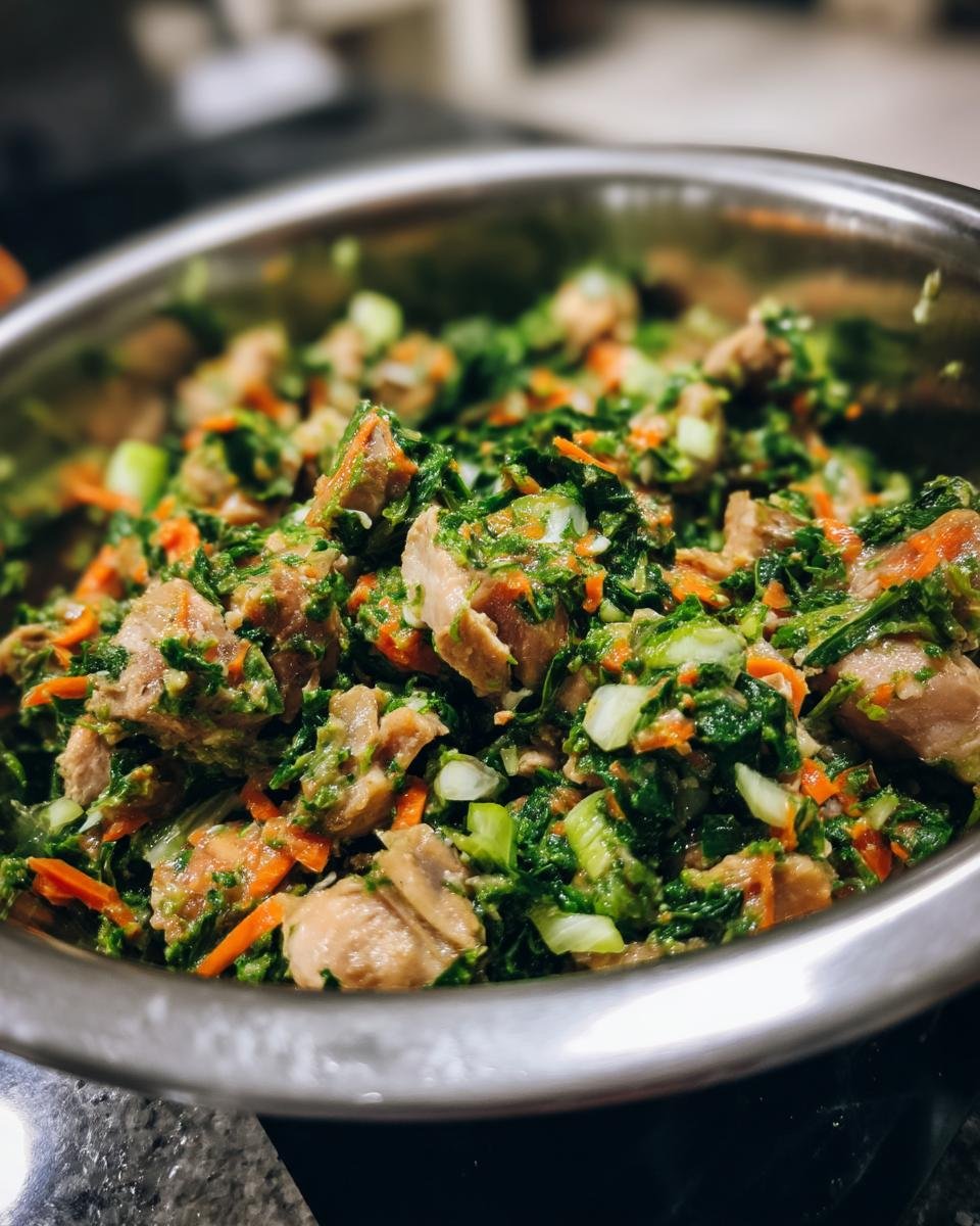 homemade raw dog food with chicken - detail 4