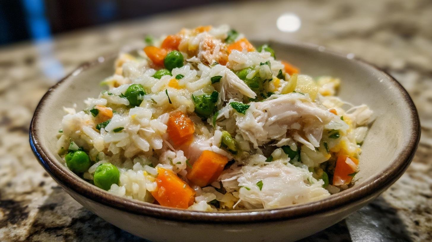 puppy food with fish and rice - detail 2