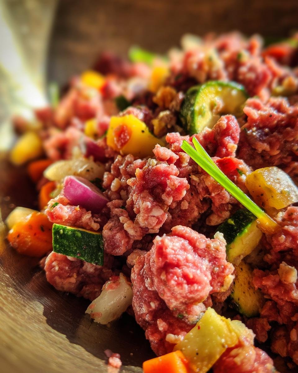 raw dog food meal prep - detail 4