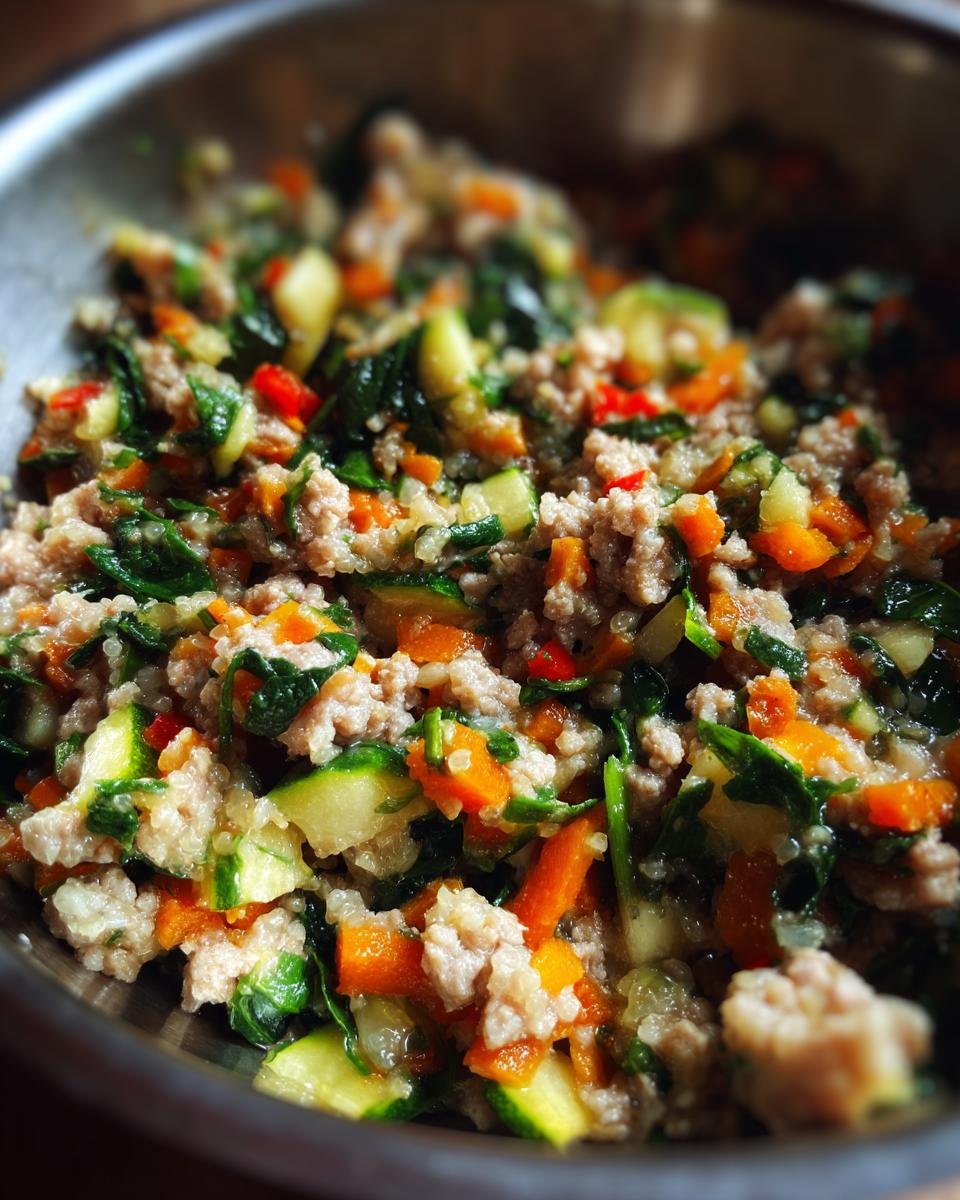raw dog food with vegetables - detail 3
